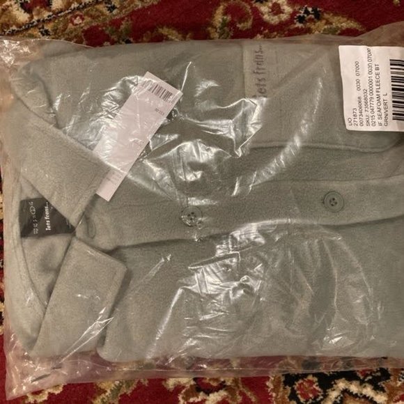 Seafoam Button-Through Fleece Shirt - Picture 5 of 6